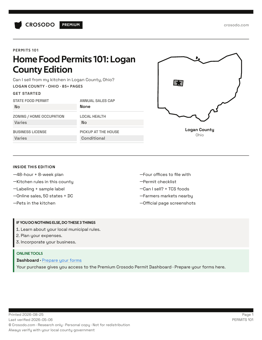 Permit Guide 101 cover for Logan County