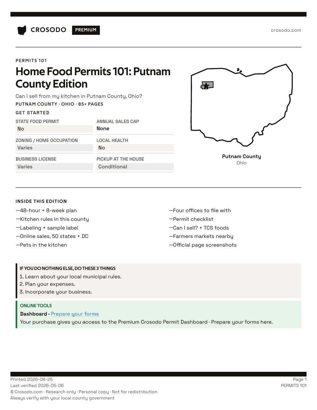Permit Guide 101 cover for Putnam County