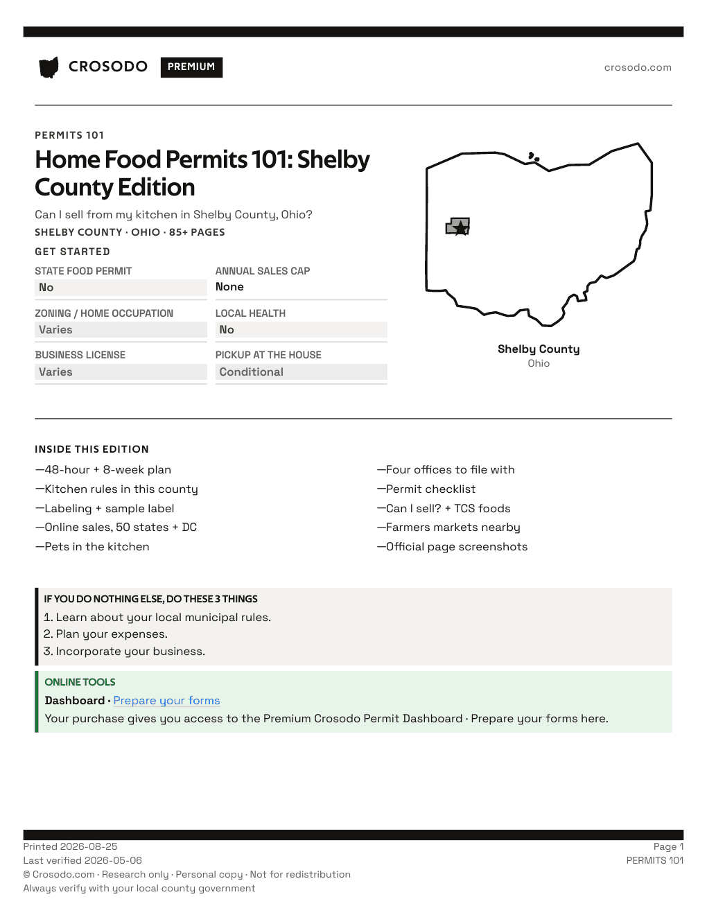Permit Guide 101 cover for Shelby County