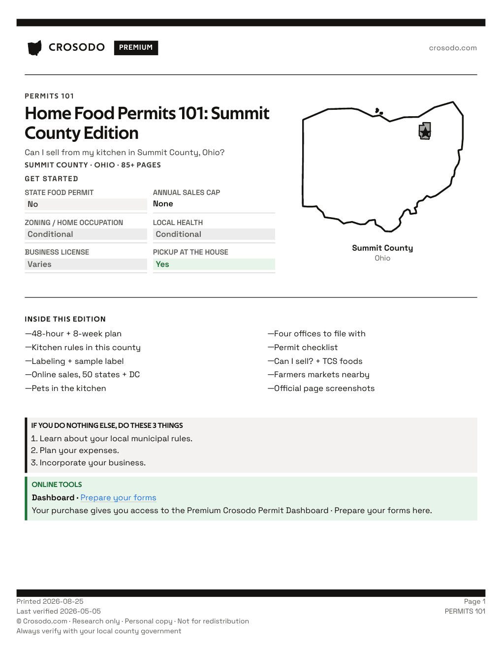 Permit Guide 101 cover for Summit County