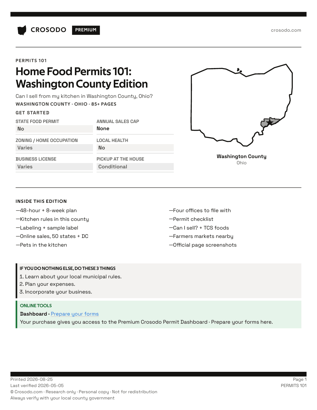 Permit Guide 101 cover for Washington County