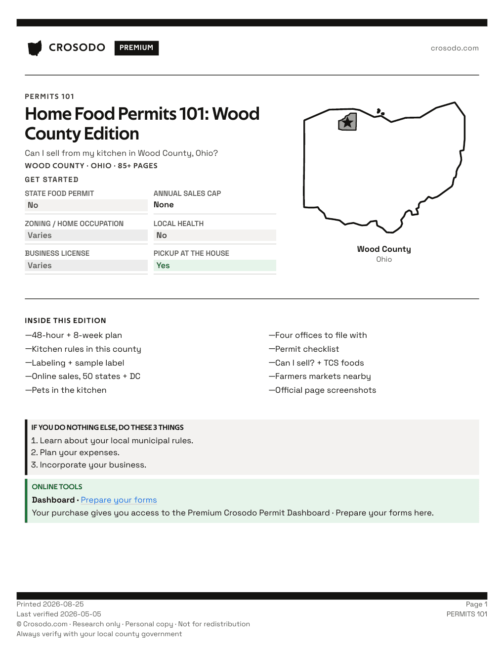 Permit Guide 101 cover for Wood County