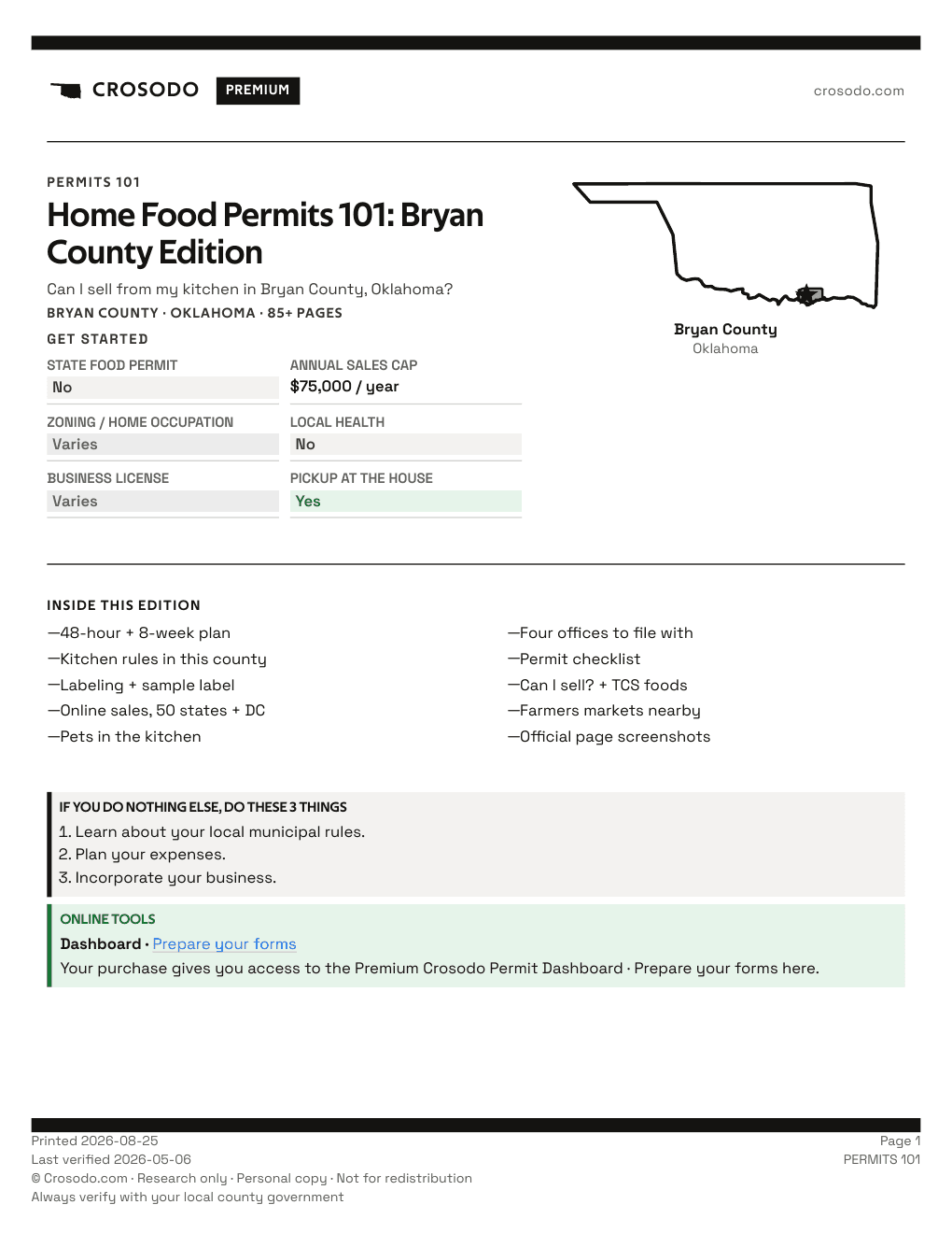 Permit Guide 101 cover for Bryan County