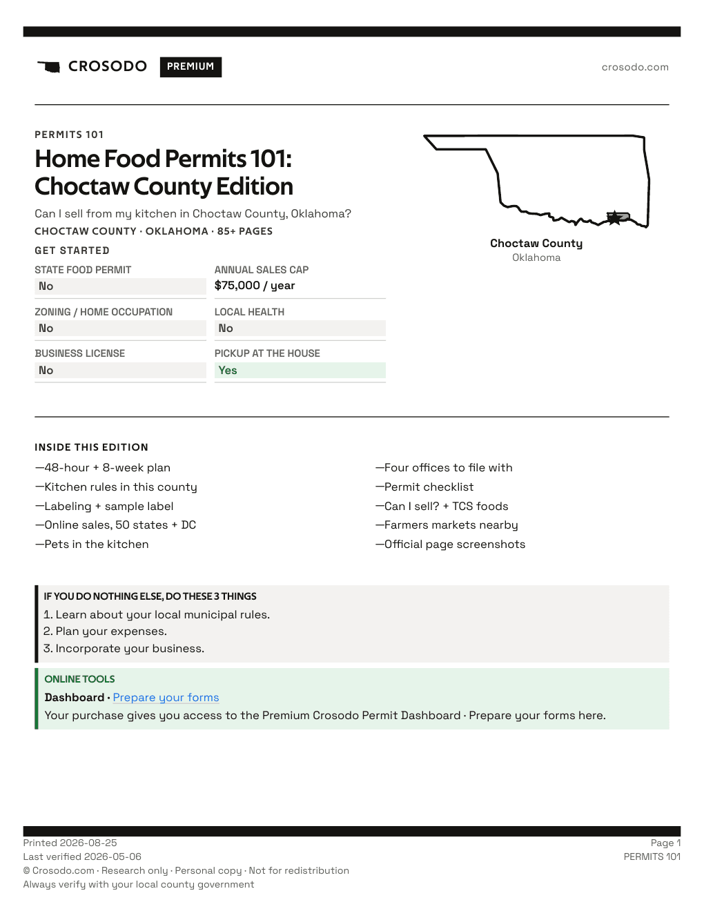 Permit Guide 101 cover for Choctaw County