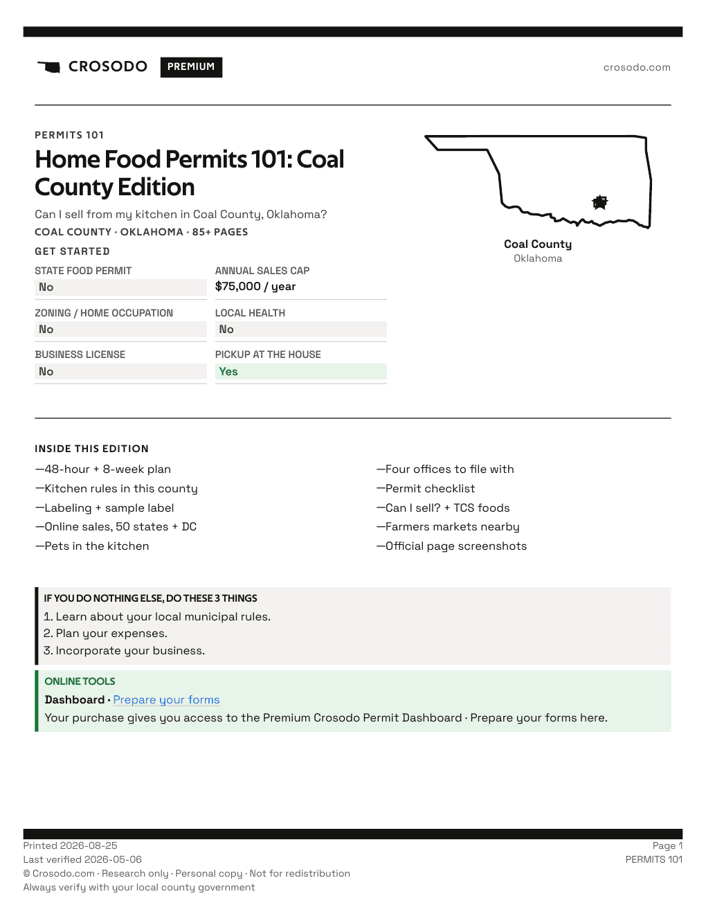 Permit Guide 101 cover for Coal County