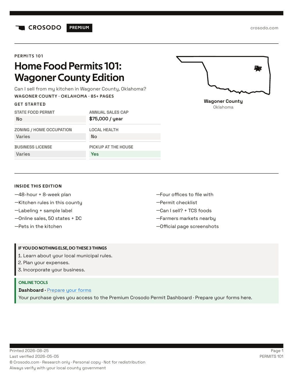 Permit Guide 101 cover for Wagoner County