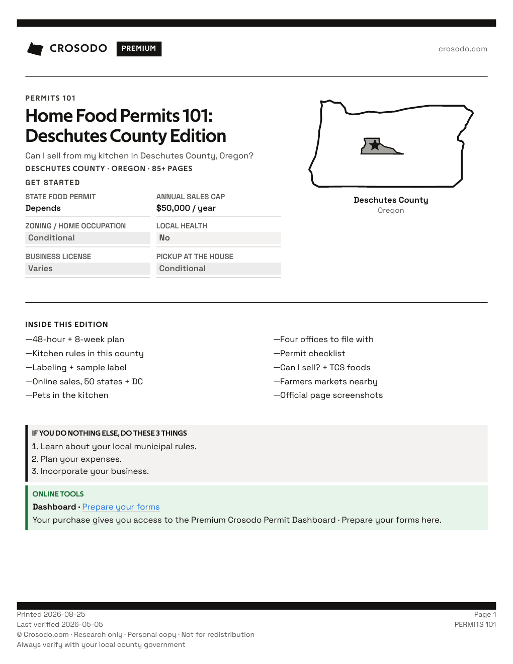 Permit Guide 101 cover for Deschutes County