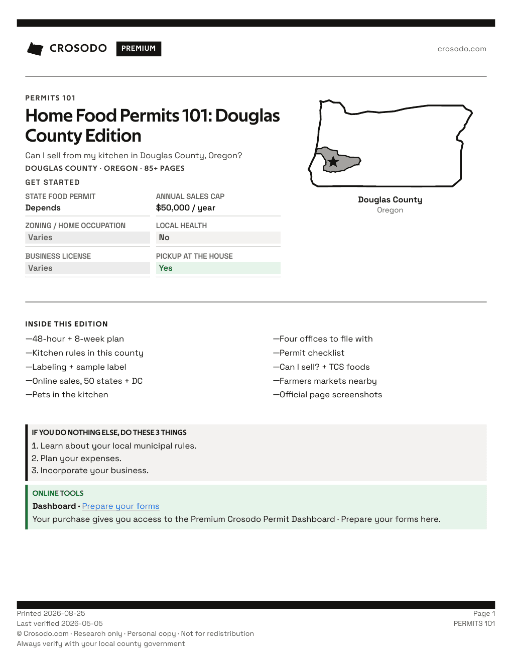 Permit Guide 101 cover for Douglas County