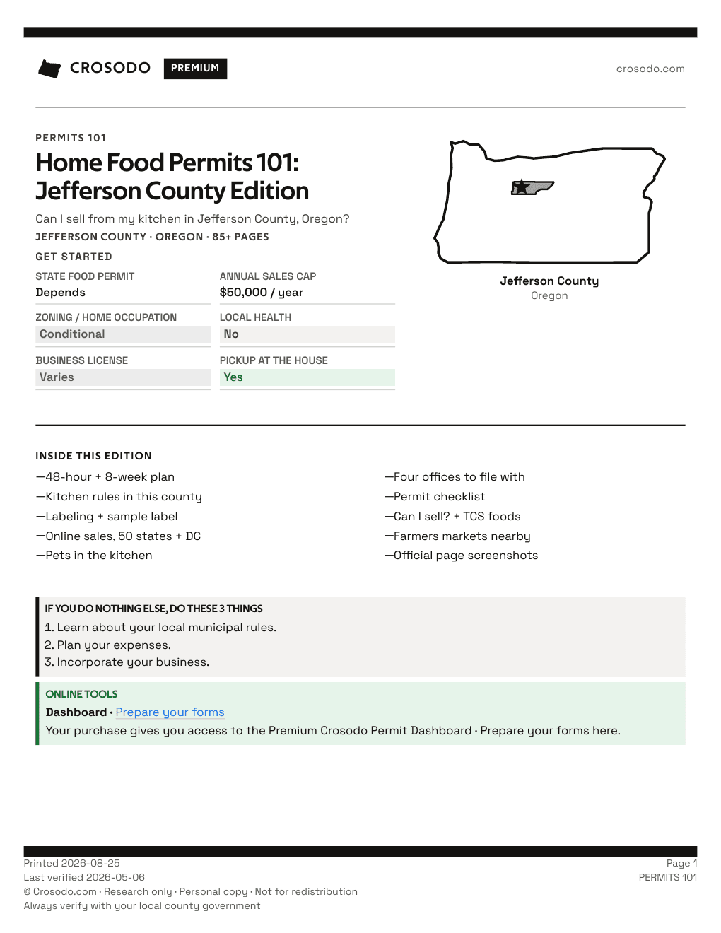 Permit Guide 101 cover for Jefferson County