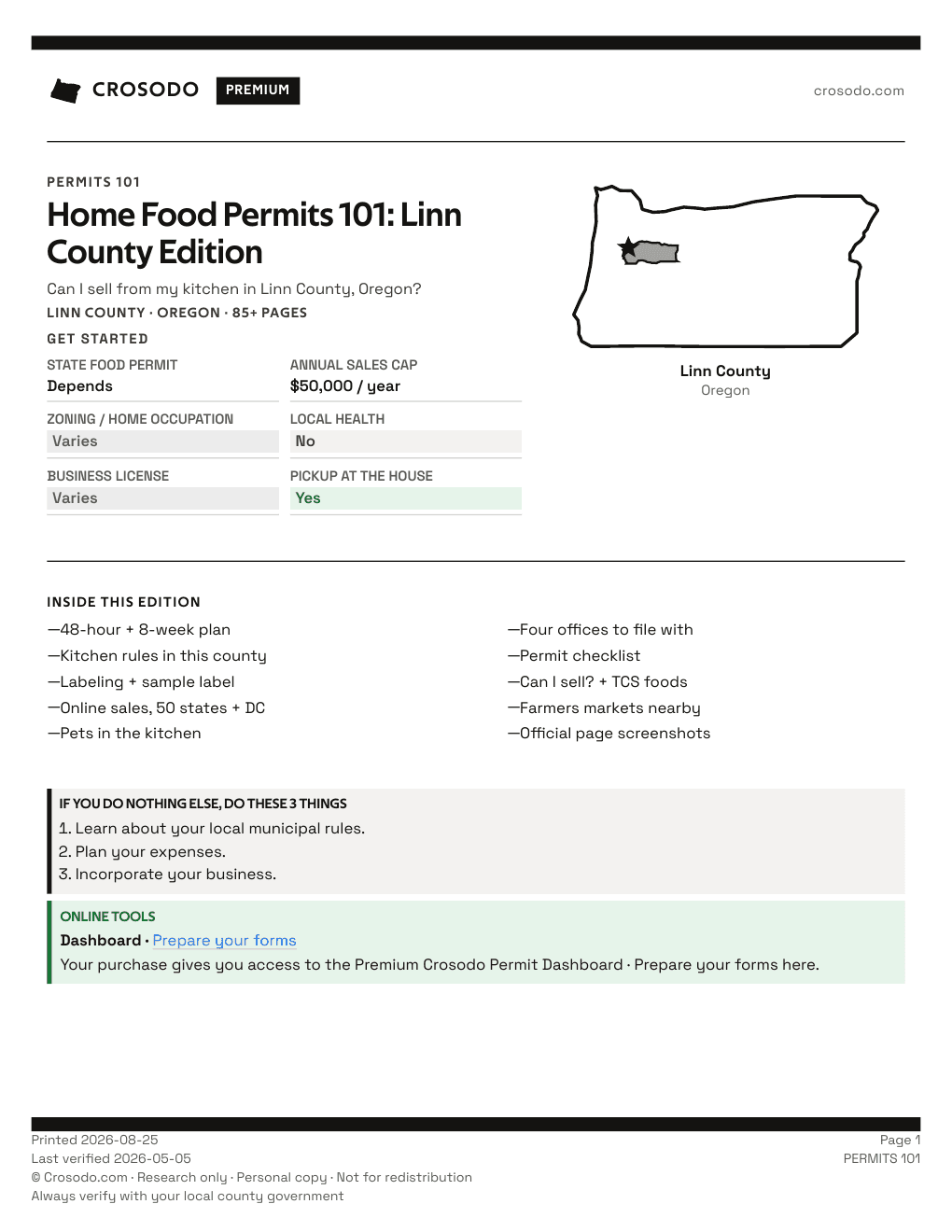 Permit Guide 101 cover for Linn County