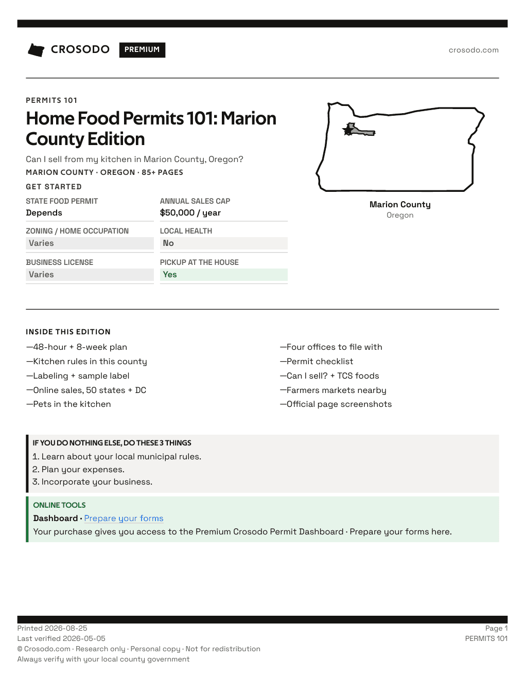 Permit Guide 101 cover for Marion County