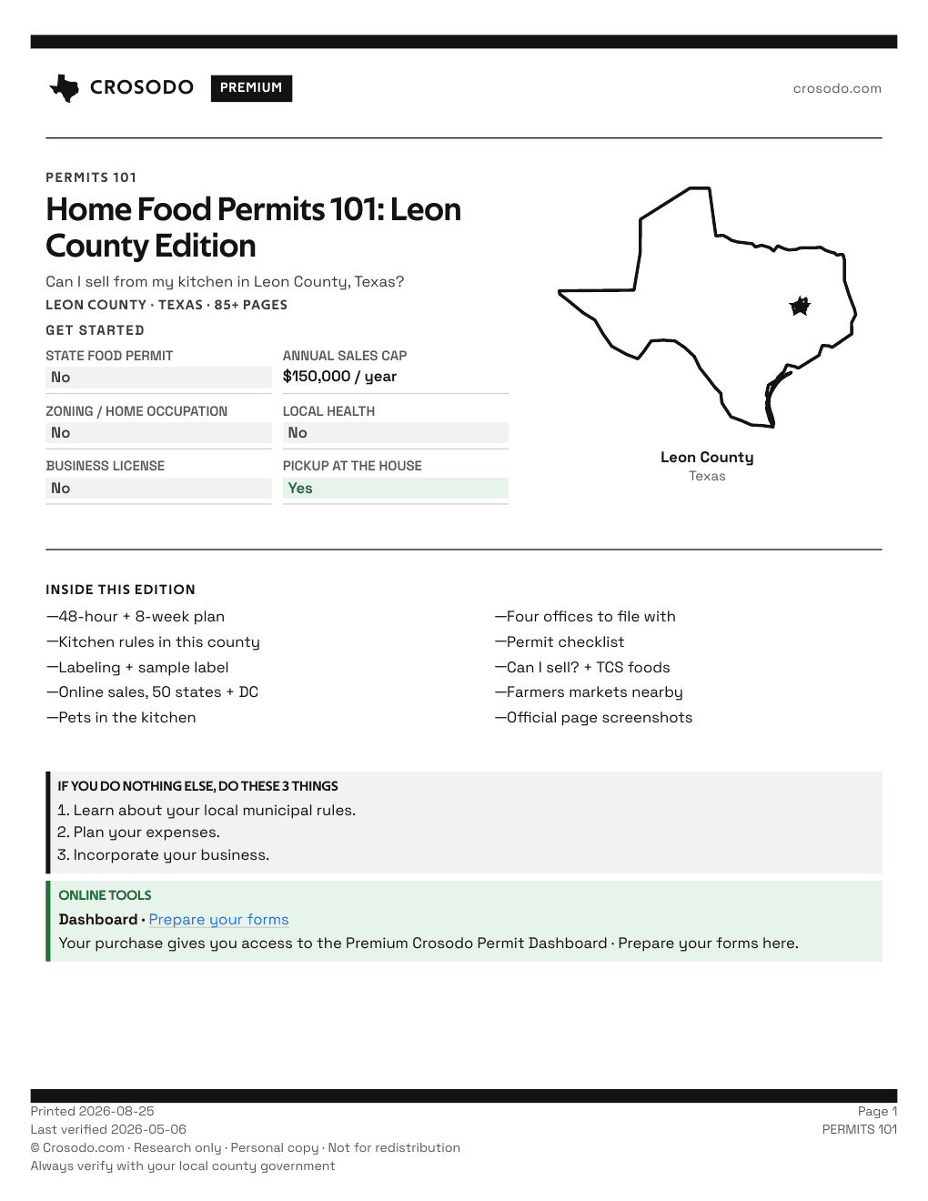 Permit Guide 101 cover for Leon County