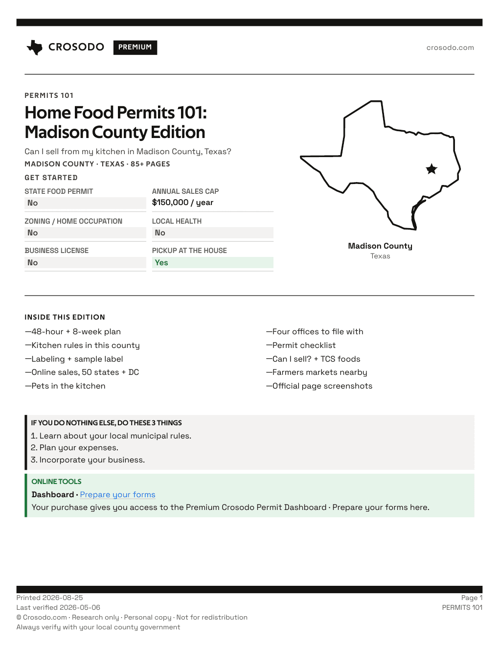 Permit Guide 101 cover for Madison County