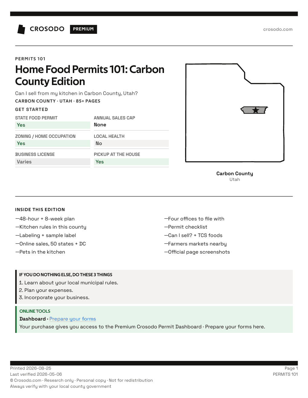 Permit Guide 101 cover for Carbon County