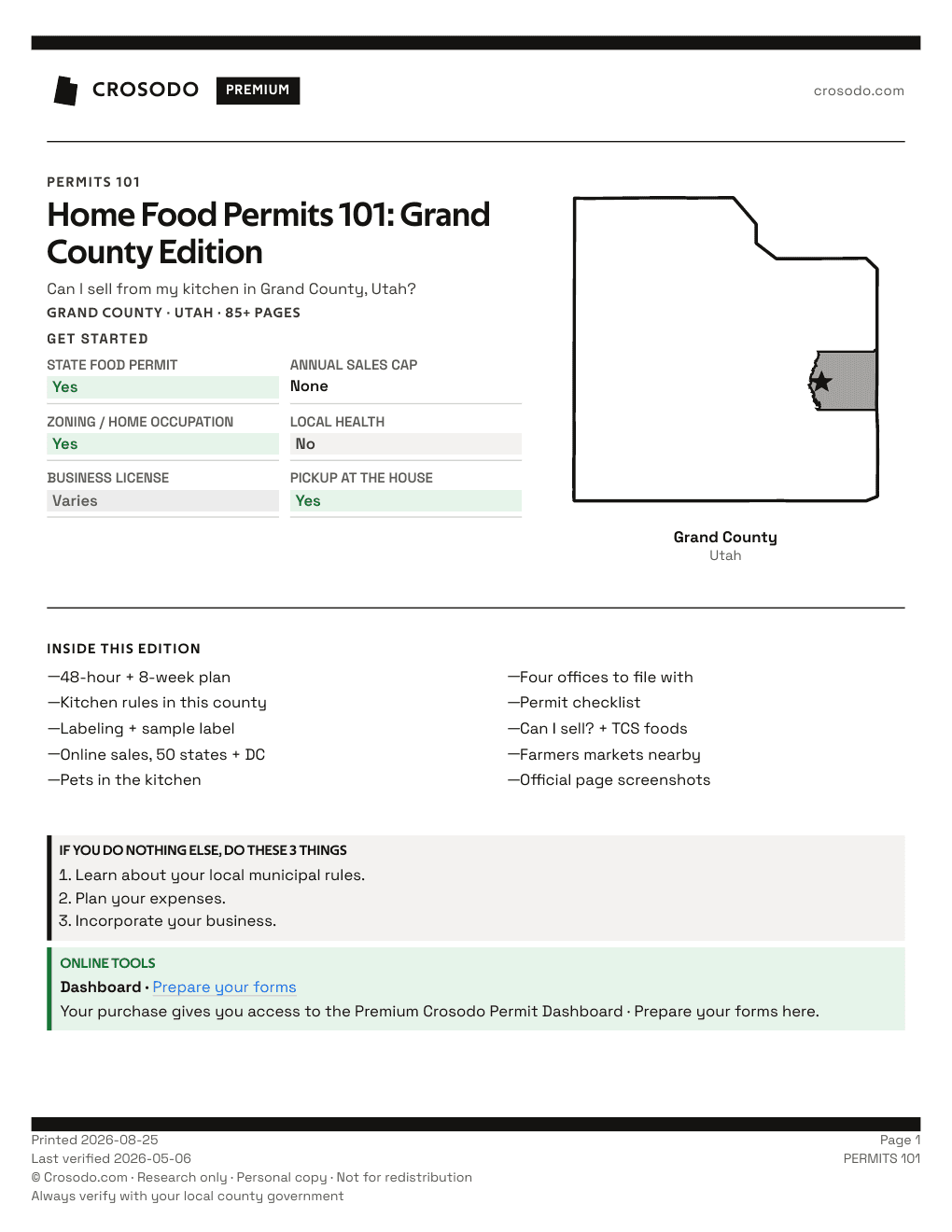 Permit Guide 101 cover for Grand County