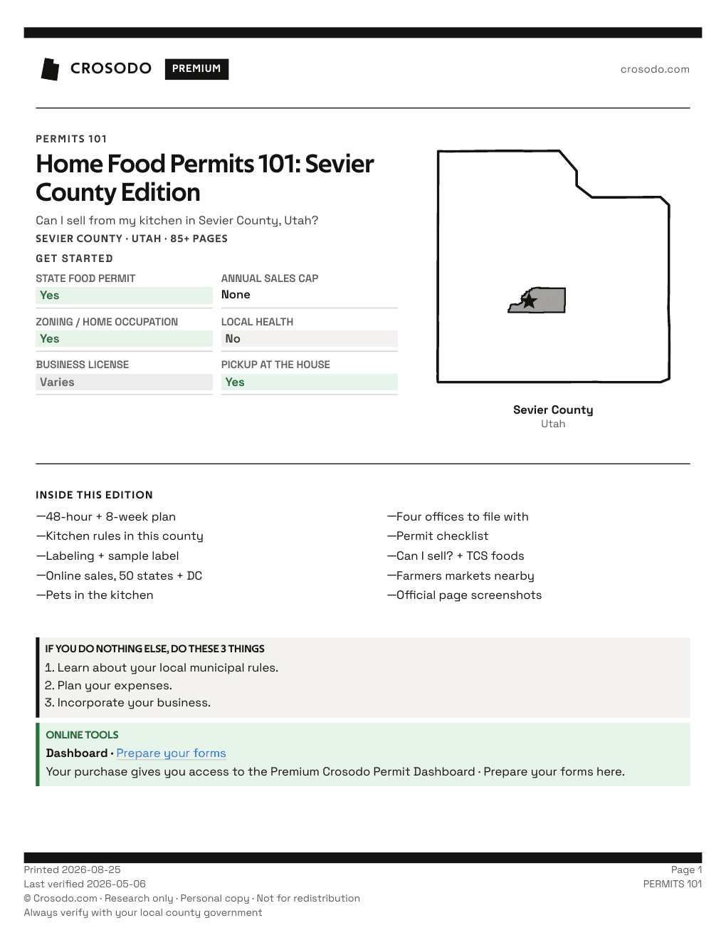 Permit Guide 101 cover for Sevier County