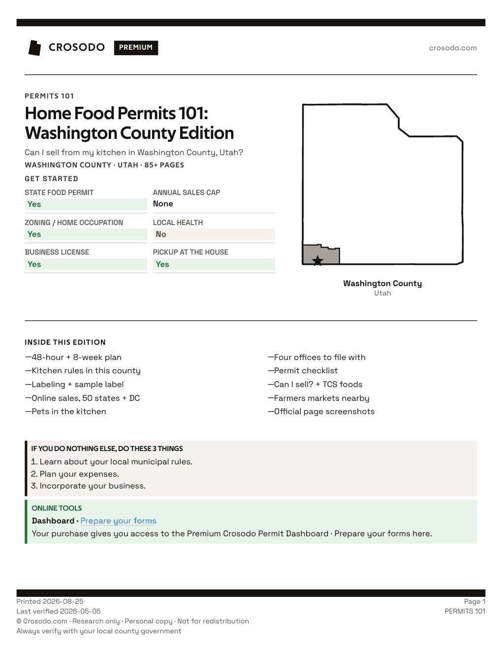 Permit Guide 101 cover for Washington County