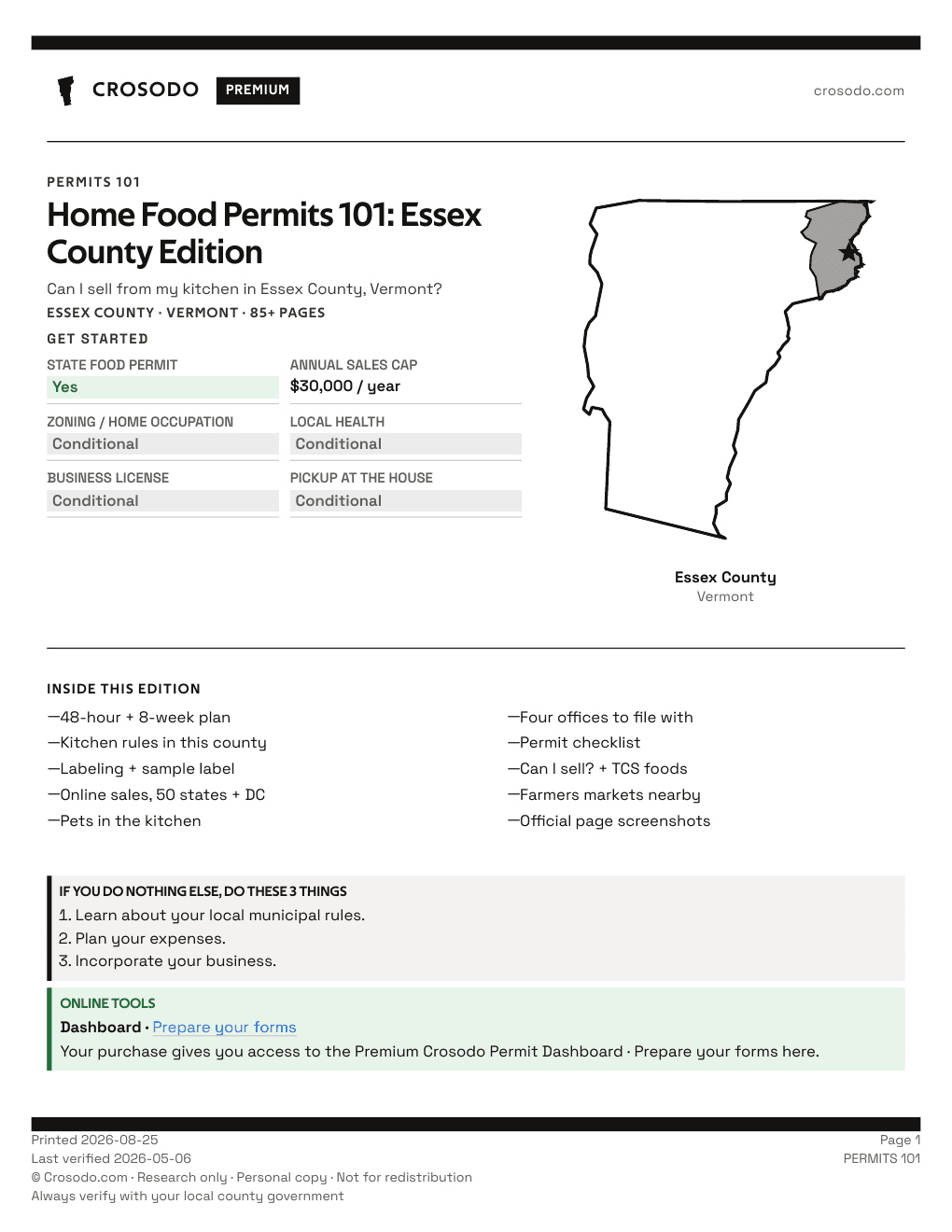 Permit Guide 101 cover for Essex County