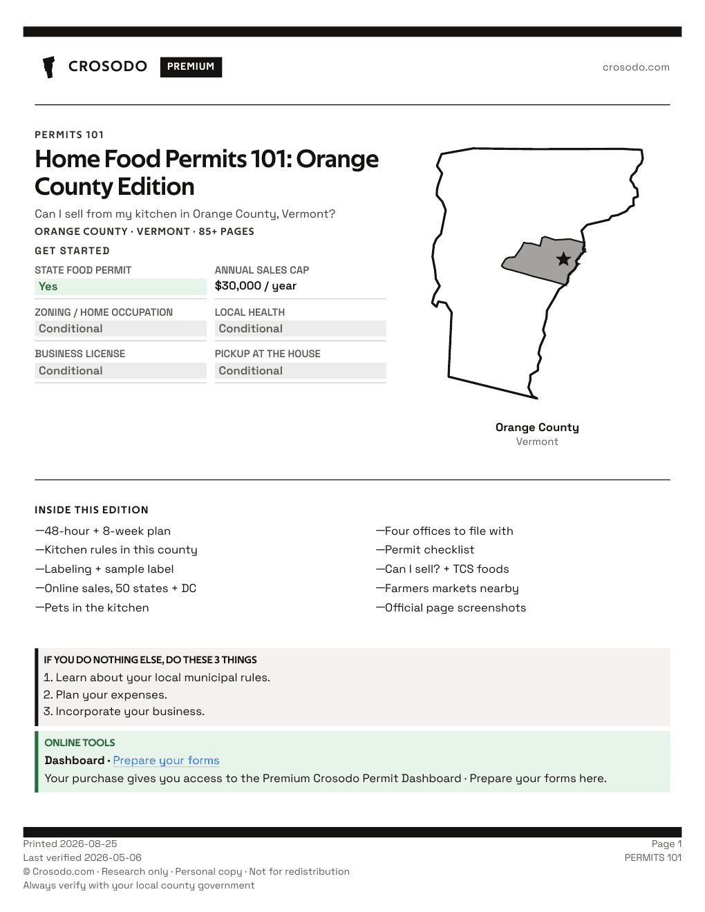 Permit Guide 101 cover for Orange County