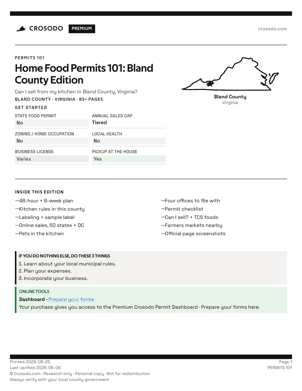 Permit Guide 101 cover for Bland County
