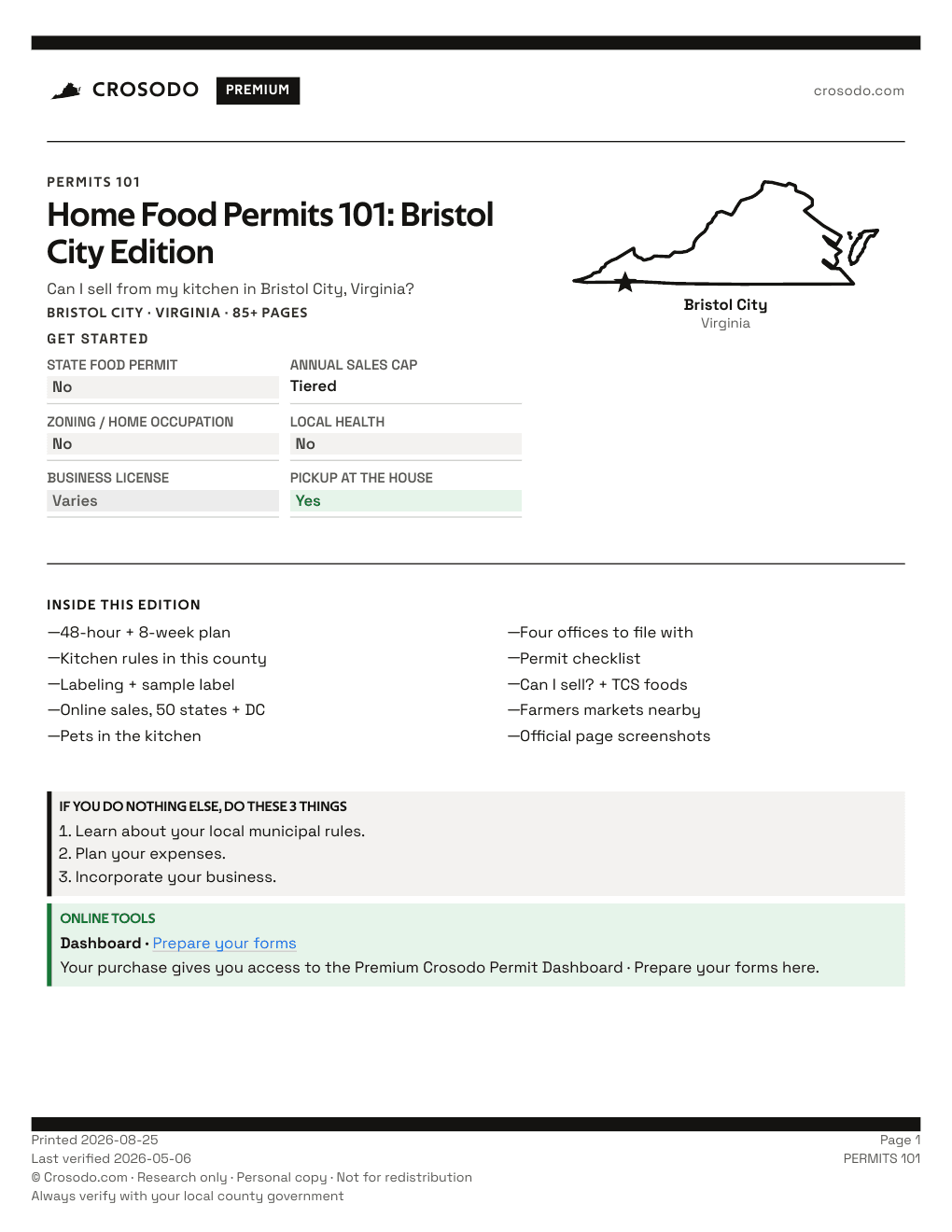 Permit Guide 101 cover for Bristol City