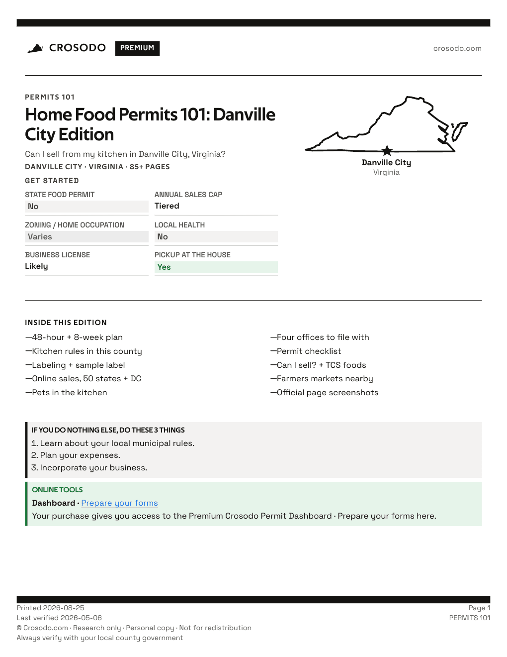 Permit Guide 101 cover for Danville City