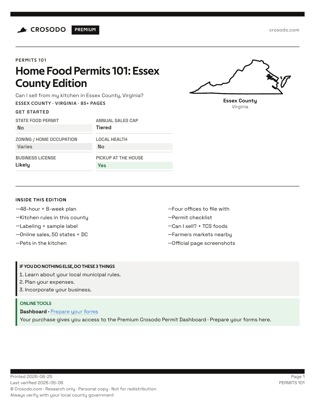 Permit Guide 101 cover for Essex County