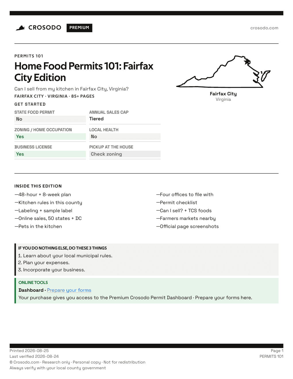 Permit Guide 101 cover for Fairfax City