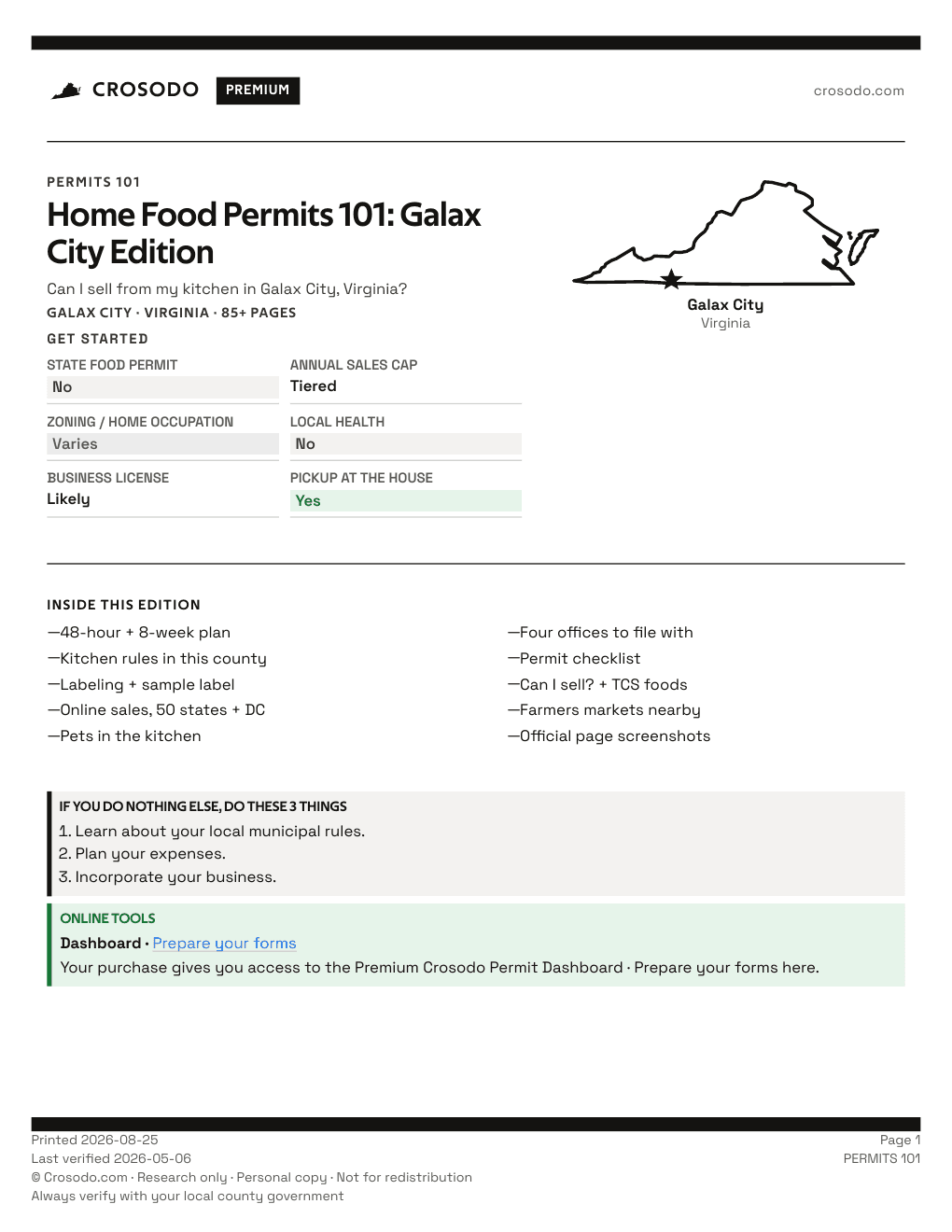 Permit Guide 101 cover for Galax City