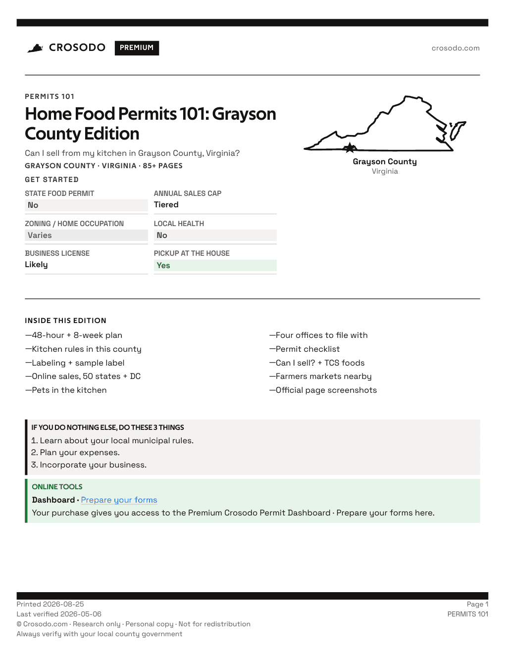 Permit Guide 101 cover for Grayson County