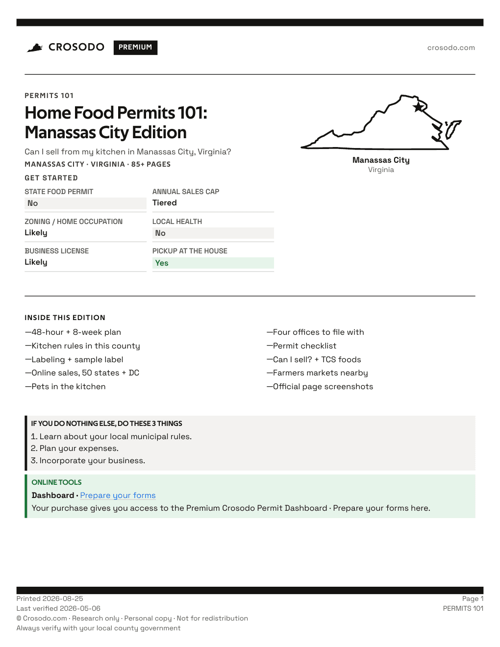 Permit Guide 101 cover for Manassas City