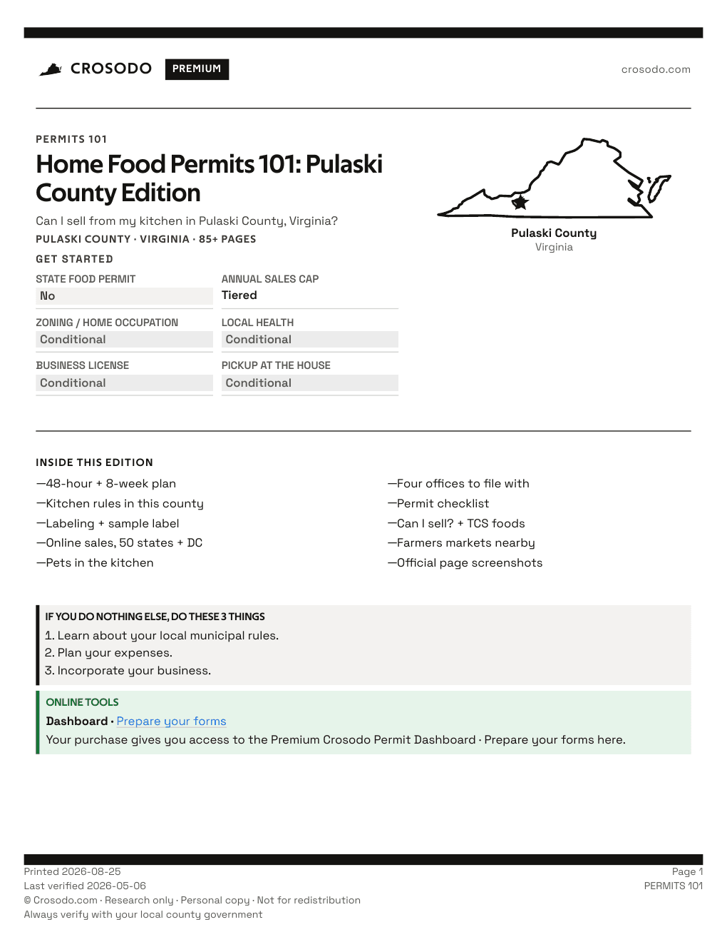 Permit Guide 101 cover for Pulaski County