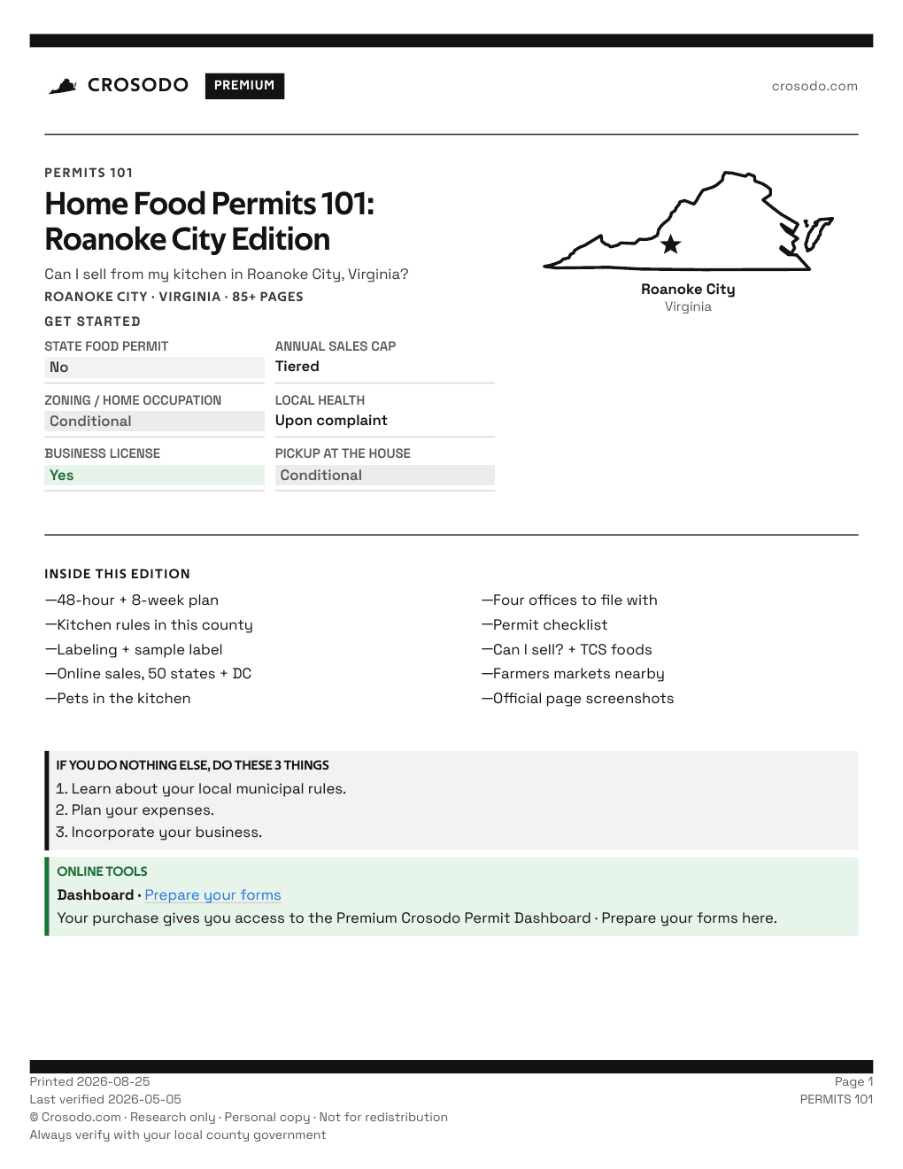 Permit Guide 101 cover for Roanoke City