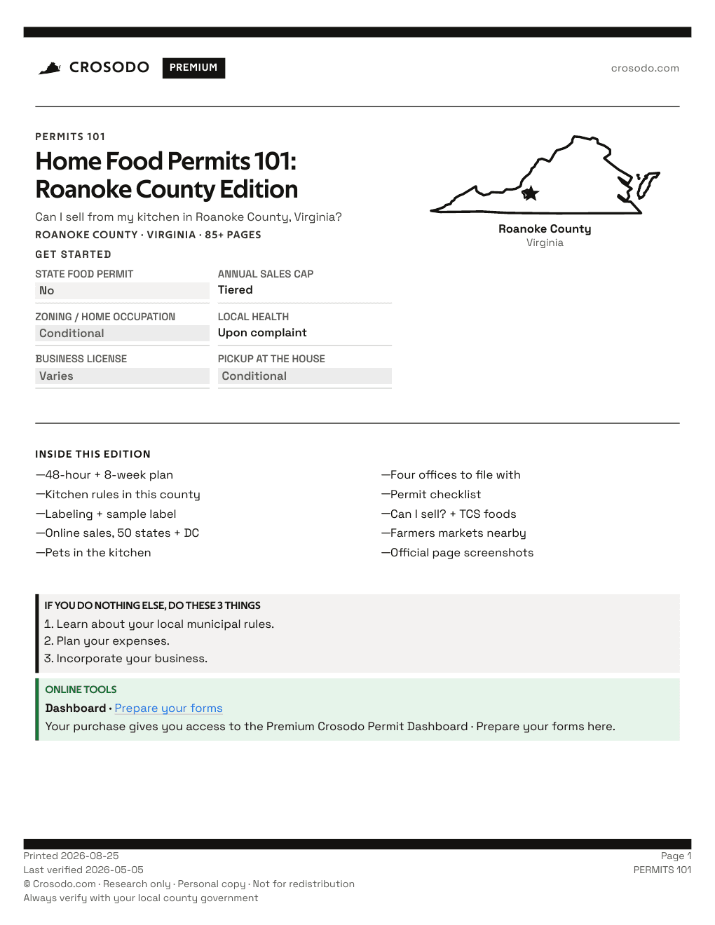 Permit Guide 101 cover for Roanoke County
