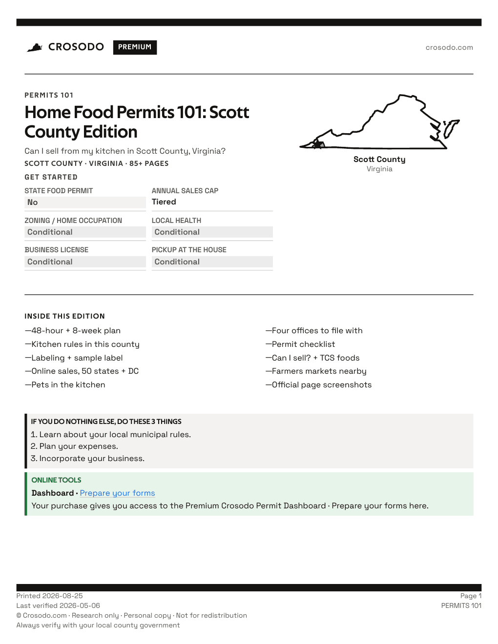 Permit Guide 101 cover for Scott County