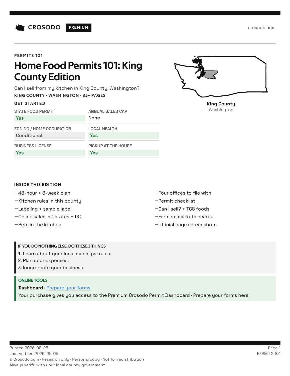 Permit Guide 101 cover for King County