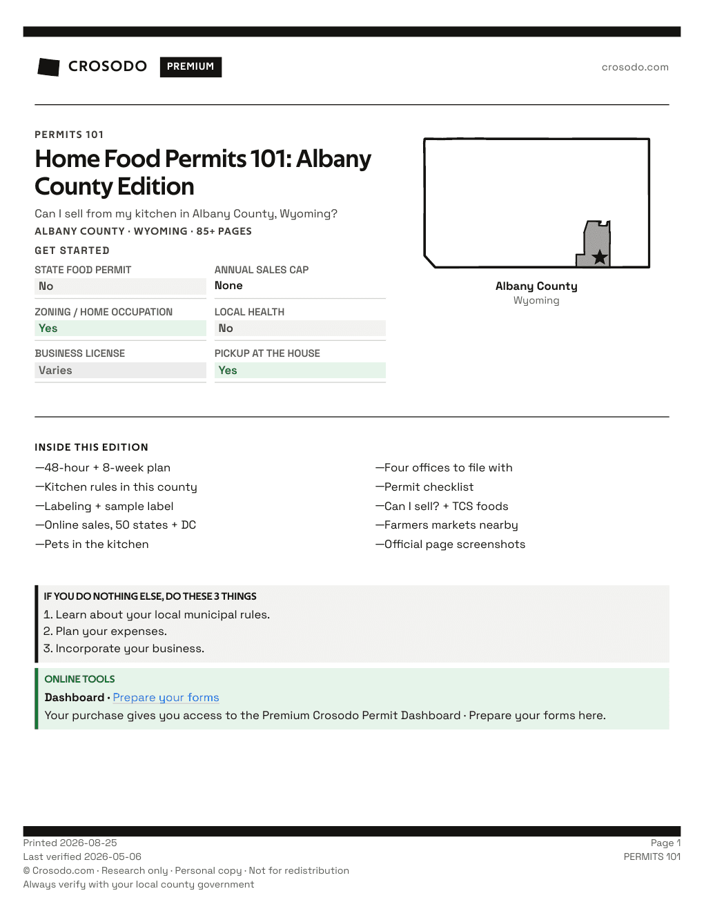 Permit Guide 101 cover for Albany County