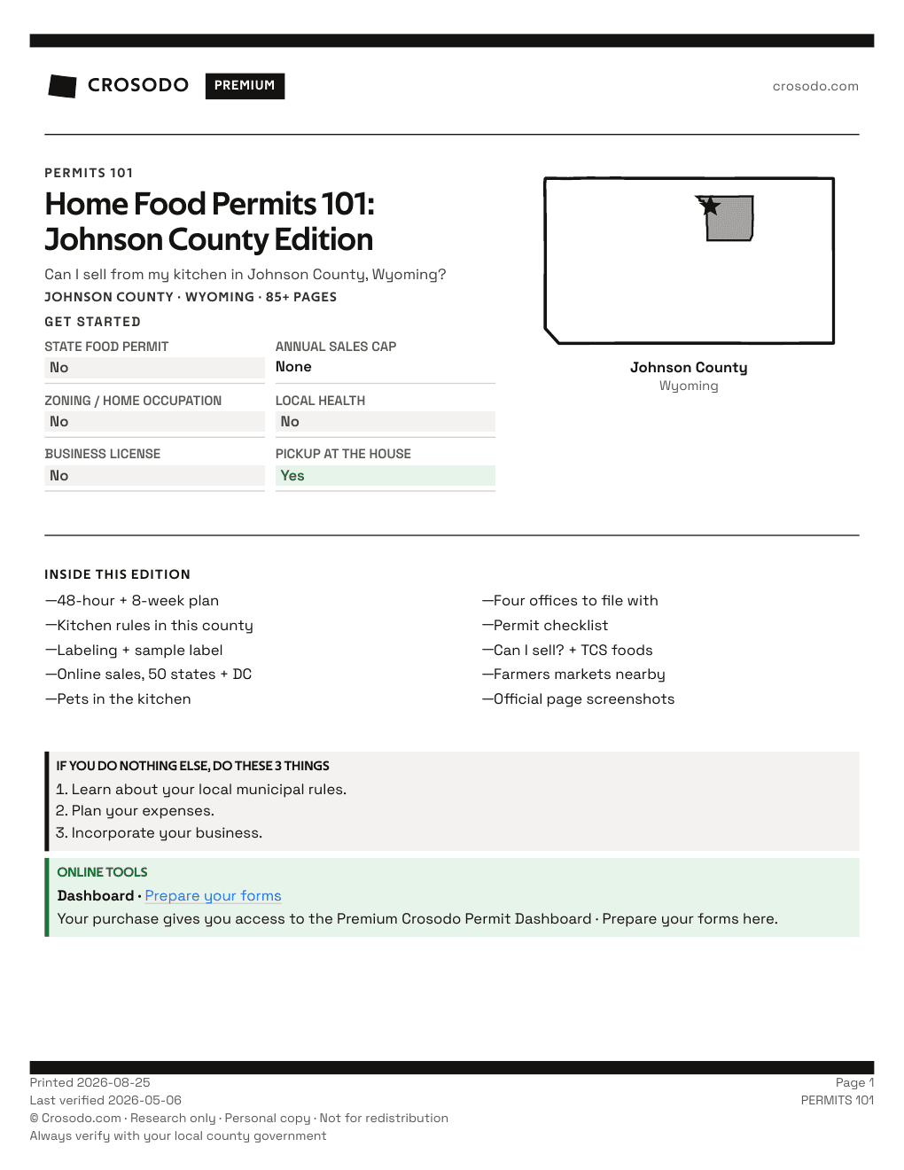 Permit Guide 101 cover for Johnson County