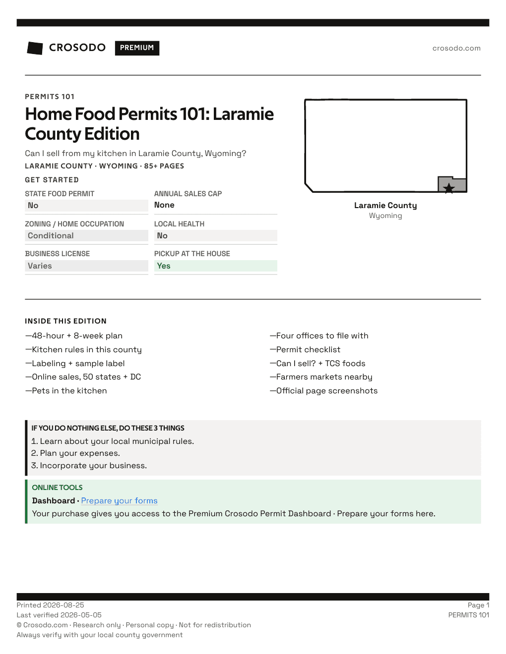 Permit Guide 101 cover for Laramie County