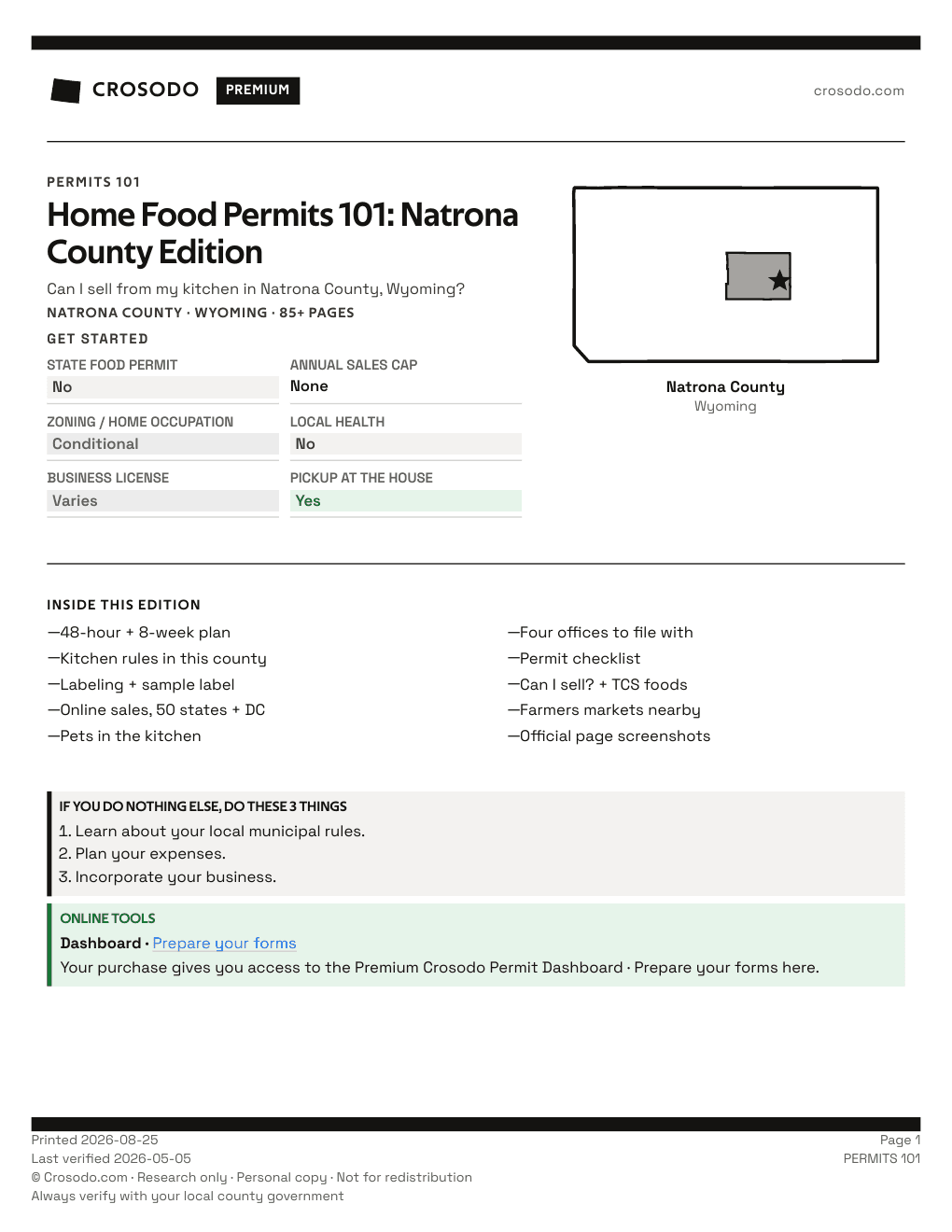 Permit Guide 101 cover for Natrona County