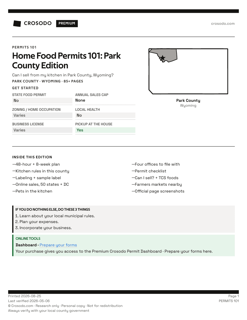 Permit Guide 101 cover for Park County