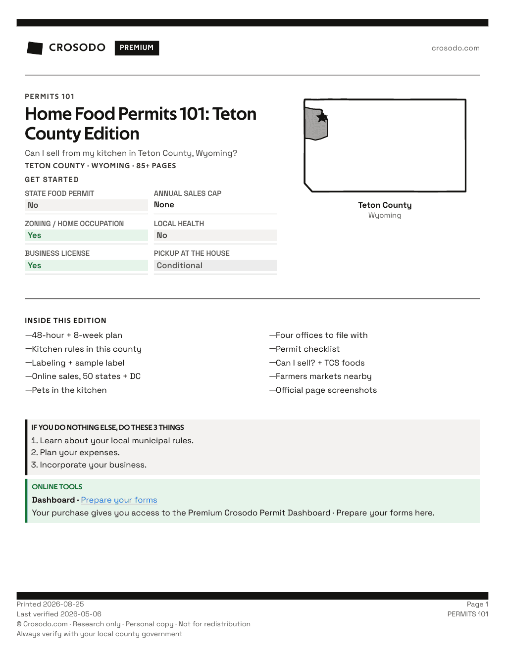 Permit Guide 101 cover for Teton County