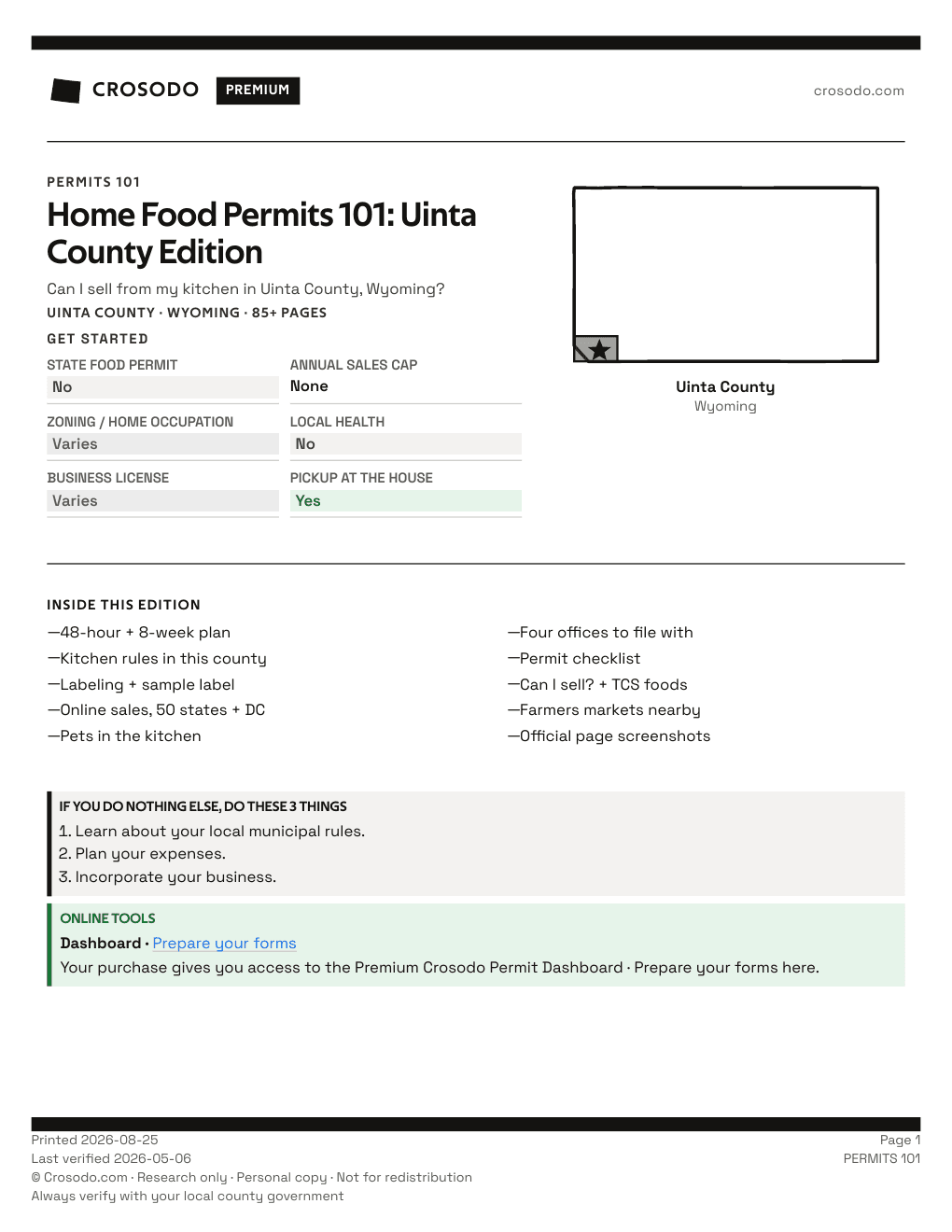 Permit Guide 101 cover for Uinta County