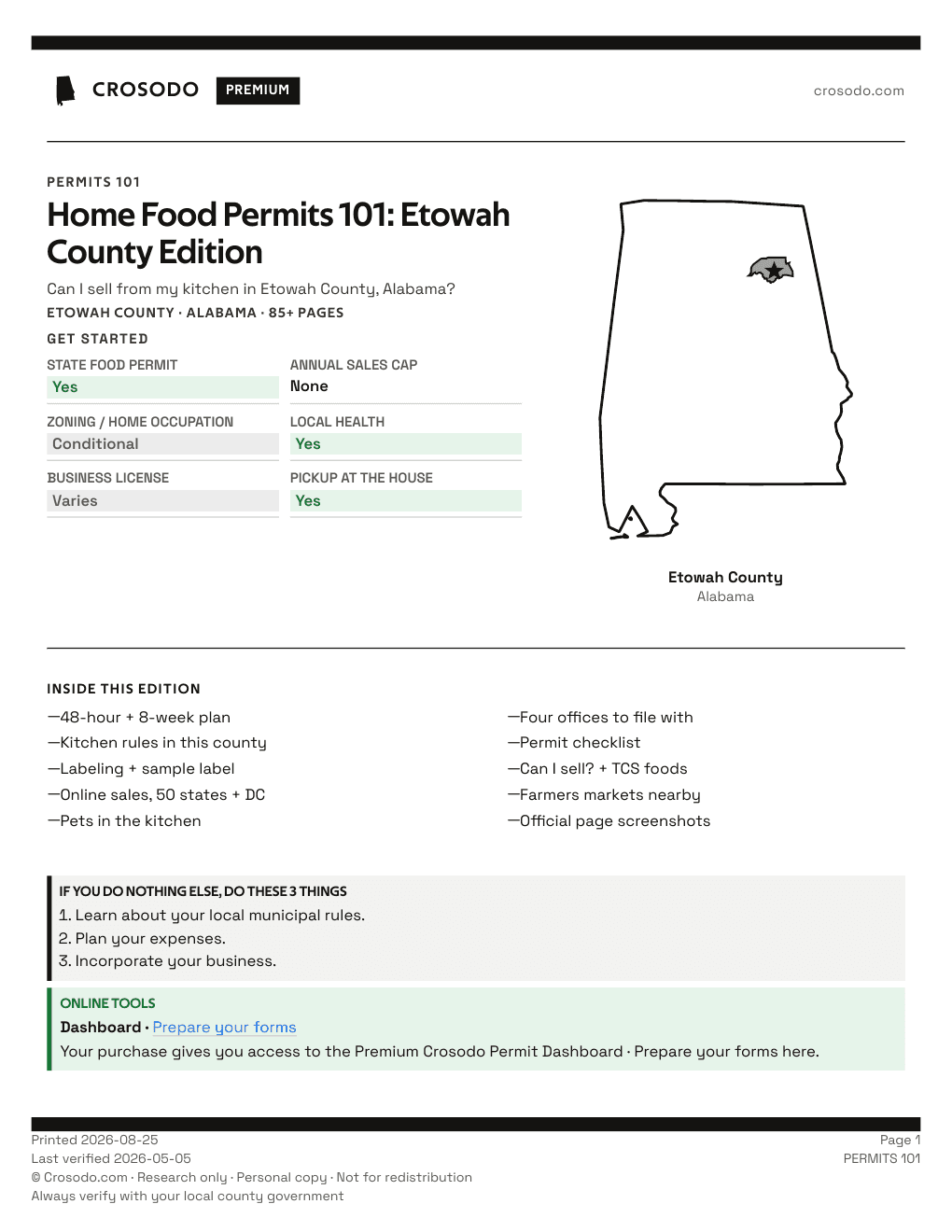 Permit Guide 101 cover for Etowah County