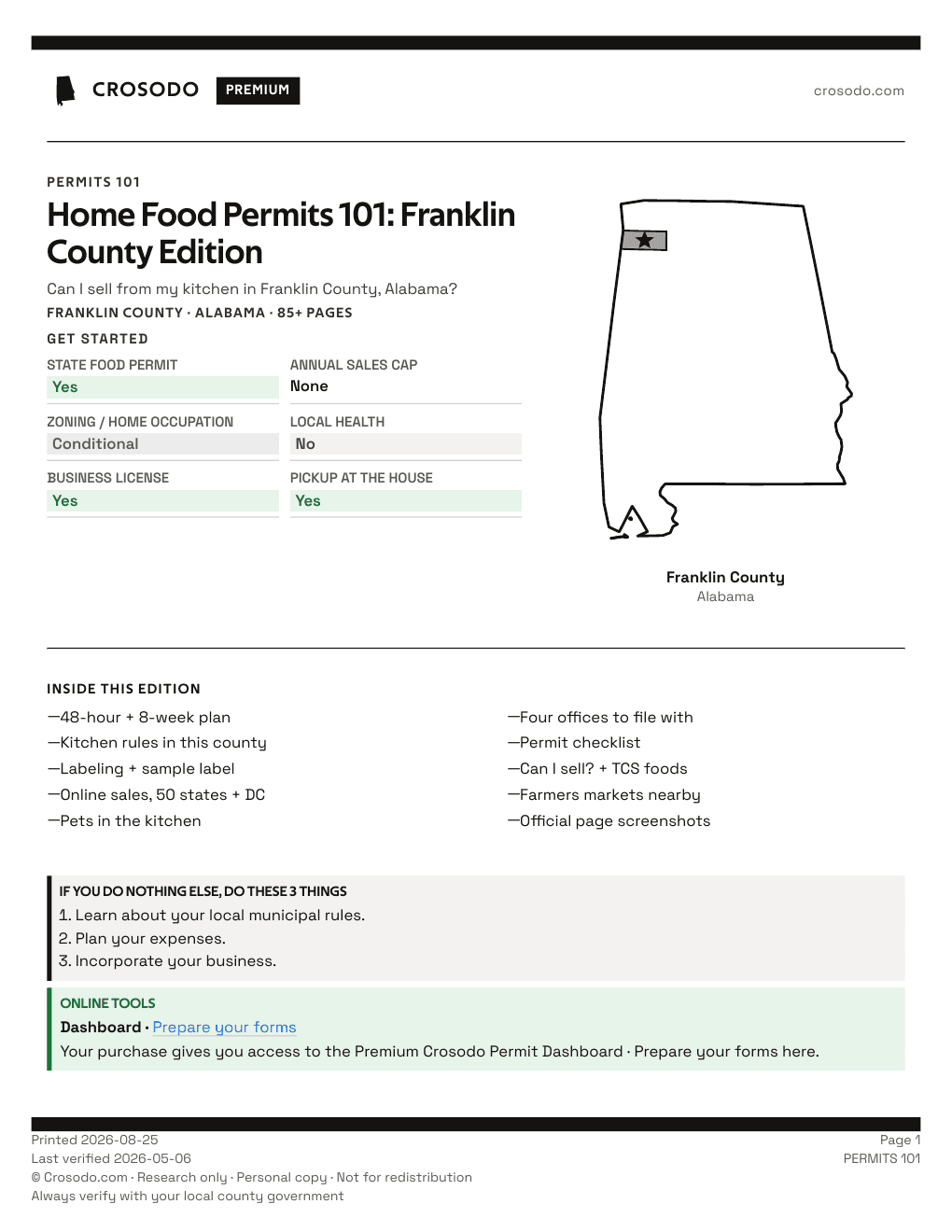 Permit Guide 101 cover for Franklin County