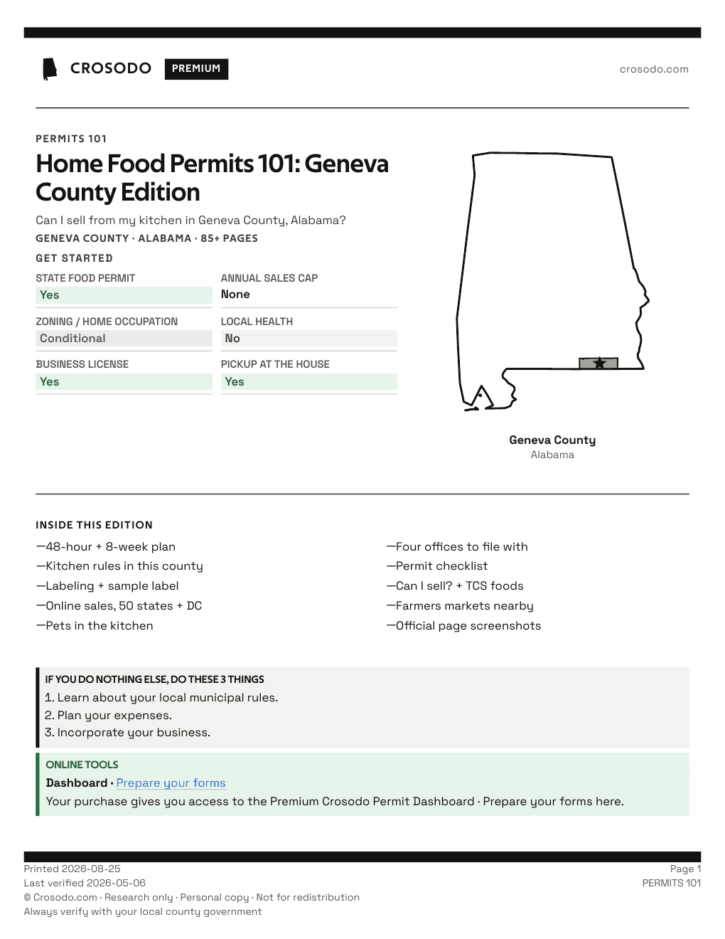 Permit Guide 101 cover for Geneva County