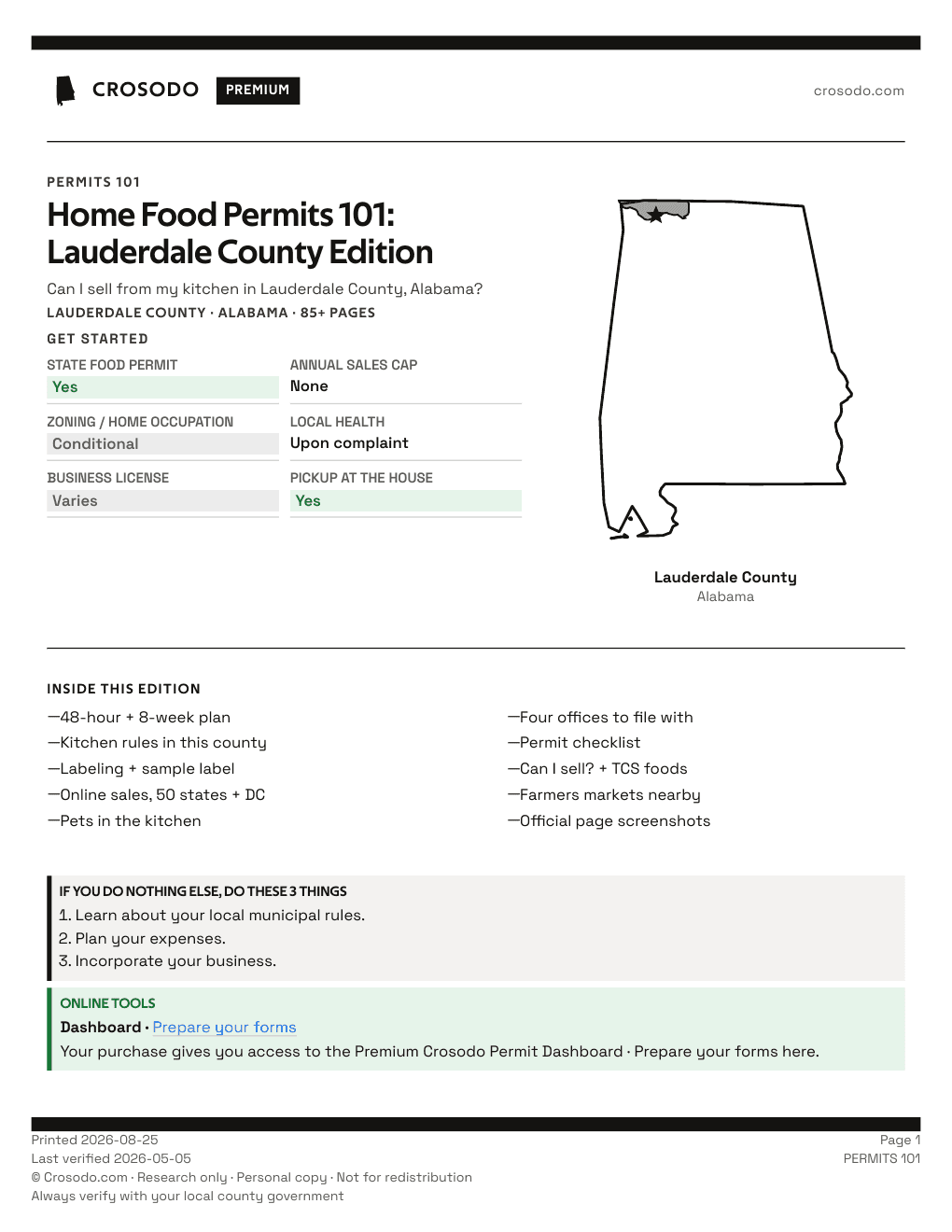 Permit Guide 101 cover for Lauderdale County