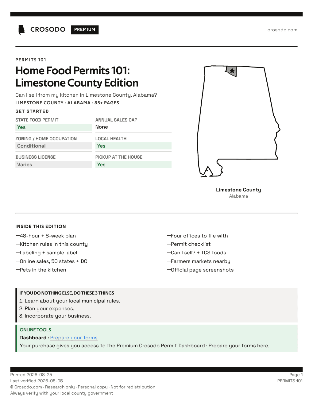 Permit Guide 101 cover for Limestone County