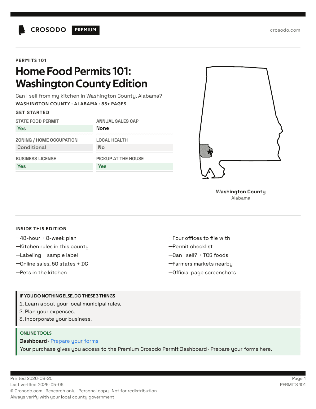 Permit Guide 101 cover for Washington County