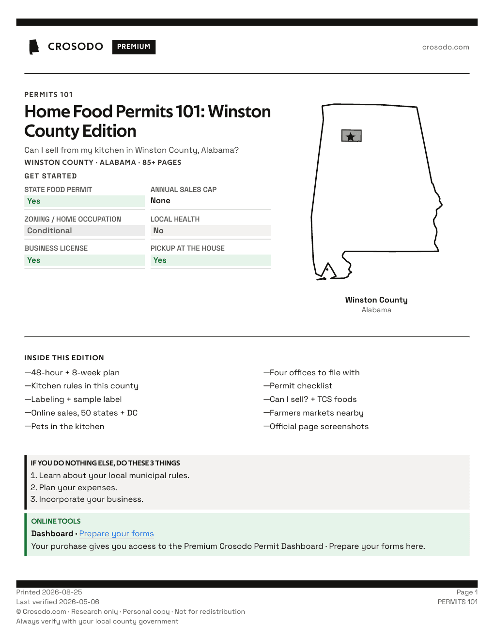 Permit Guide 101 cover for Winston County